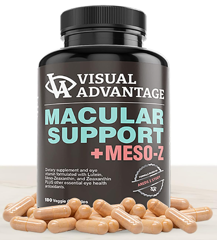 Visual Advantage Macular Support + Meso Z -AREDS 2 - Lutein, Zeaxanthin & Meso-Zeaxanthin - 180 Soft Gels