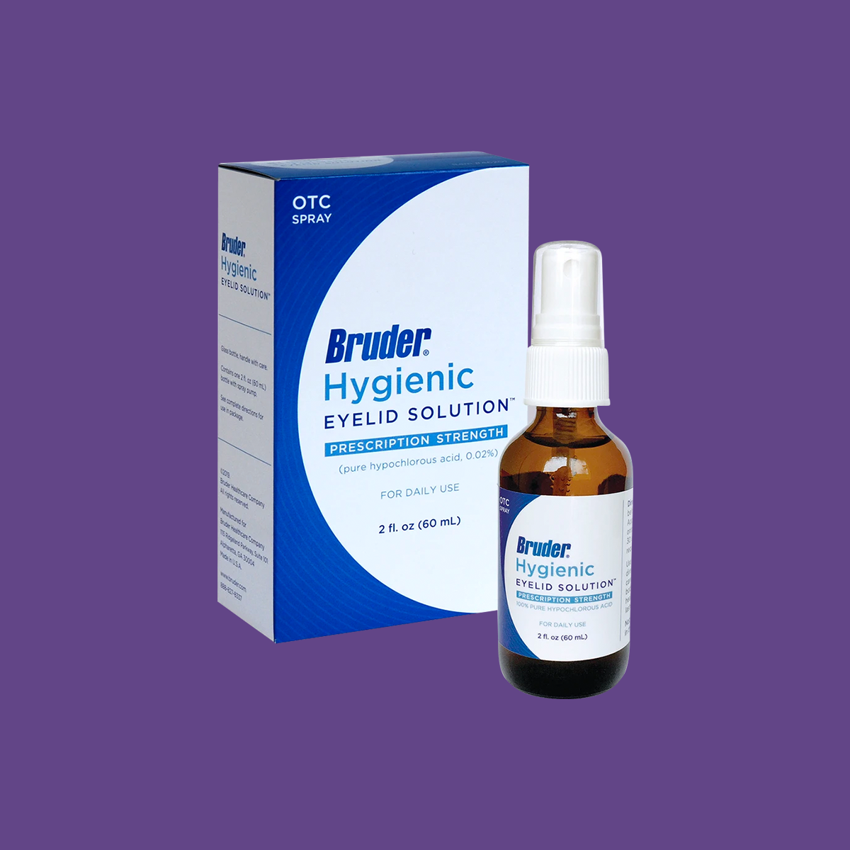 Bruder Hygienic Eyelid Solution (2 fl. oz 60mL Bottle) 2 month Supply