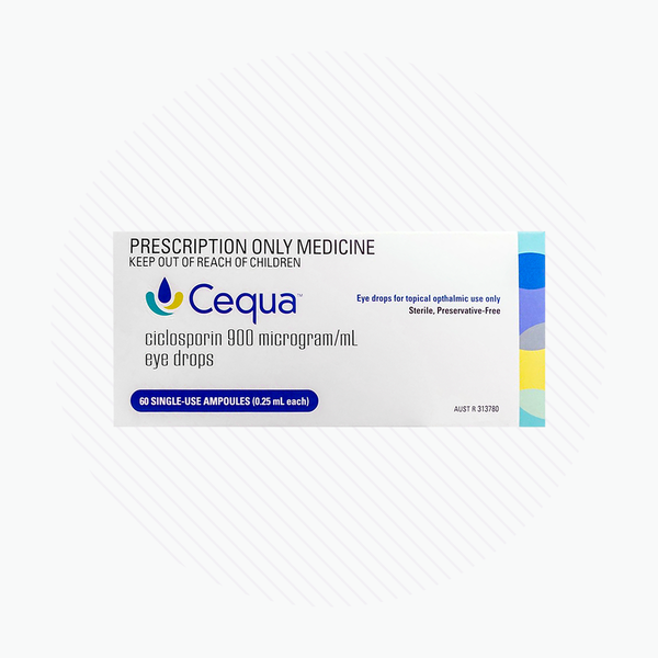 Cequa™ (cyclosporine ophthalmic solution) 0.09% Rx ONLY
